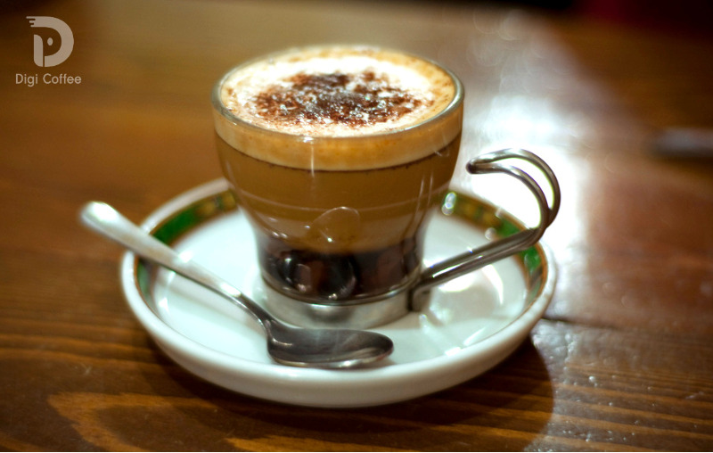 Cà phê Marocchino với lớp bọt ca cao và lớp bọt sữa thơm ngon