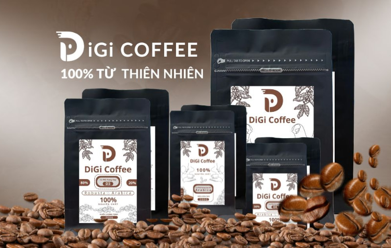 đơn vị cung cấp nguyên liệu cà phê túi lọc nguyên chất uy tín - digi coffee